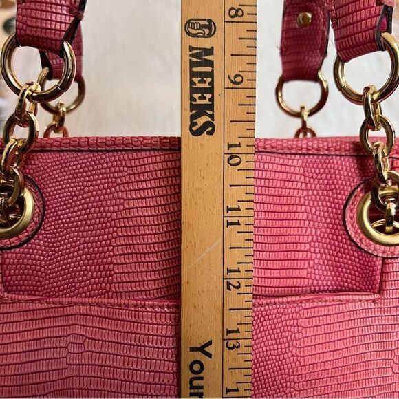 Liz Claiborne Purse Tote Pink Mauve Gold-tone Hardware 2 Handles - Picture 16 of 17